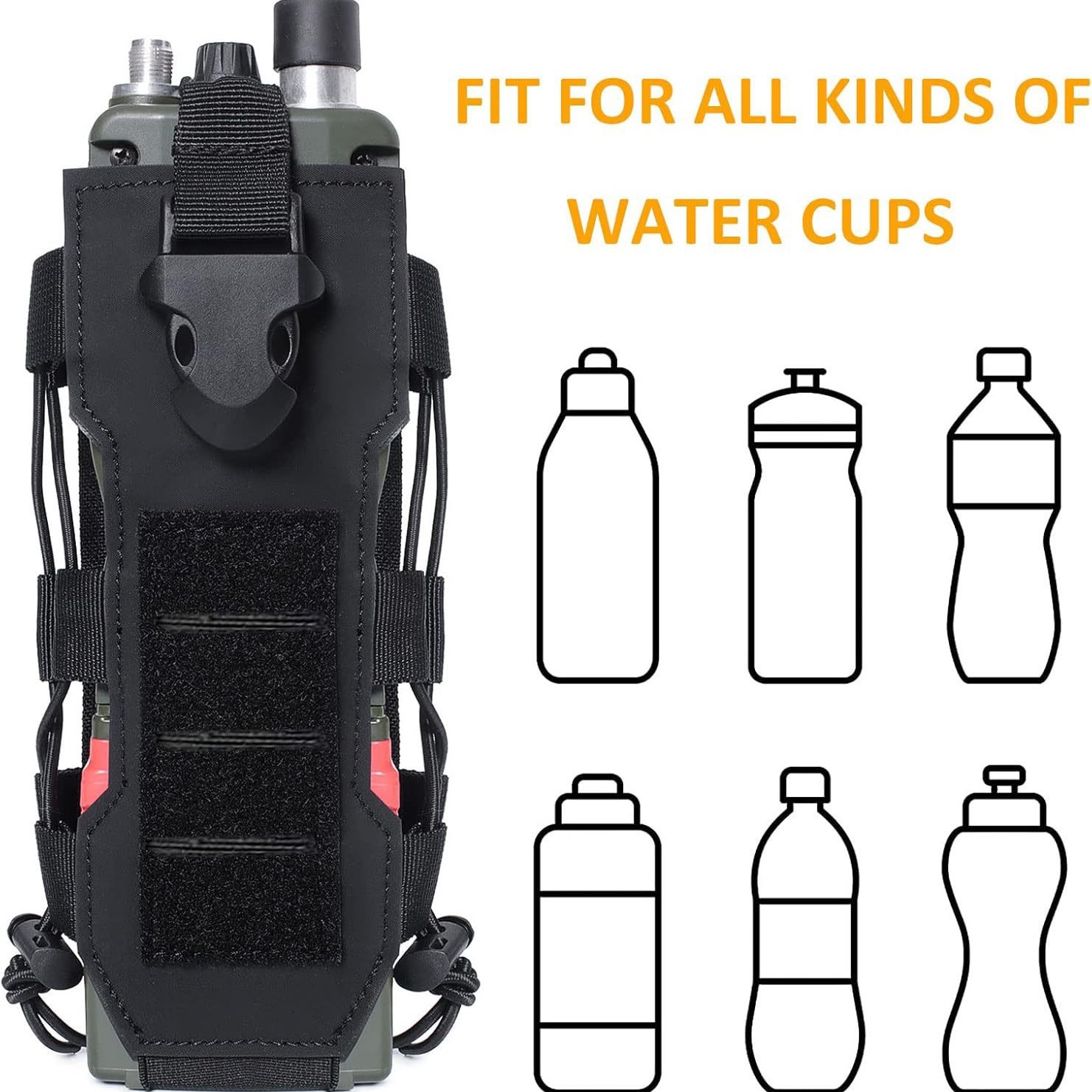Hydration Pack Outdoor - Borsa Porta Borraccia Molle, Fondina Radio,
