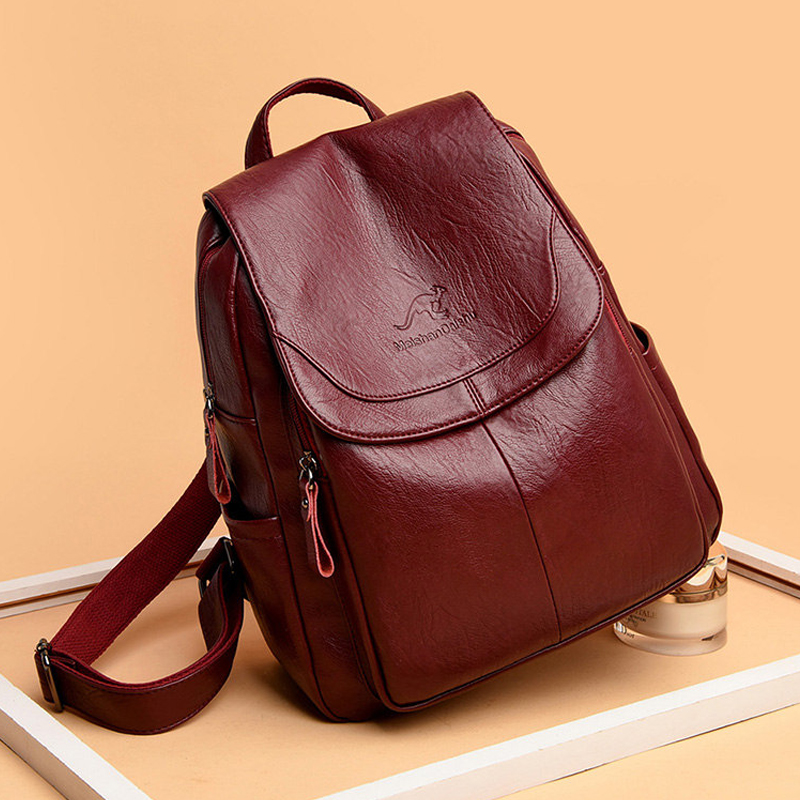 Leather Backpack Vintage - Zaini in morbida pelle da donna