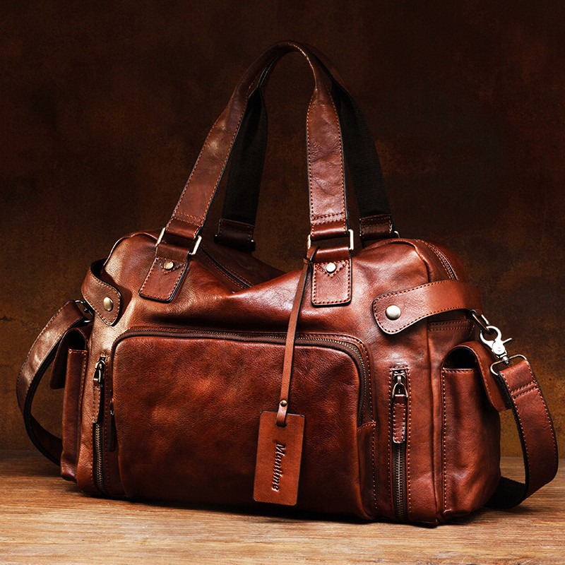 Leather Backpack Vintage - Borsa da uomo vintage con gomma
