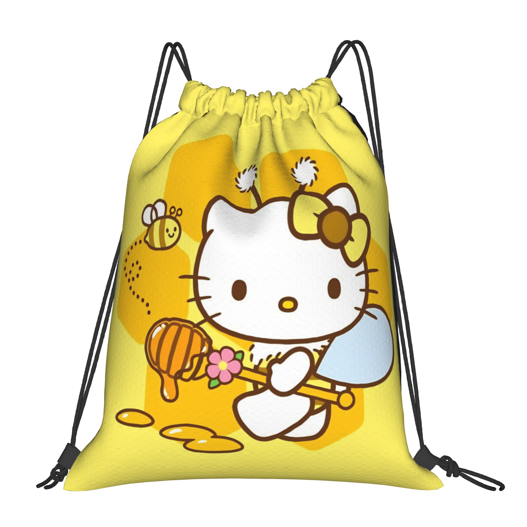 Drawstring Gym Bag - Zaino con coulisse Giallo K-Kittys Bee,