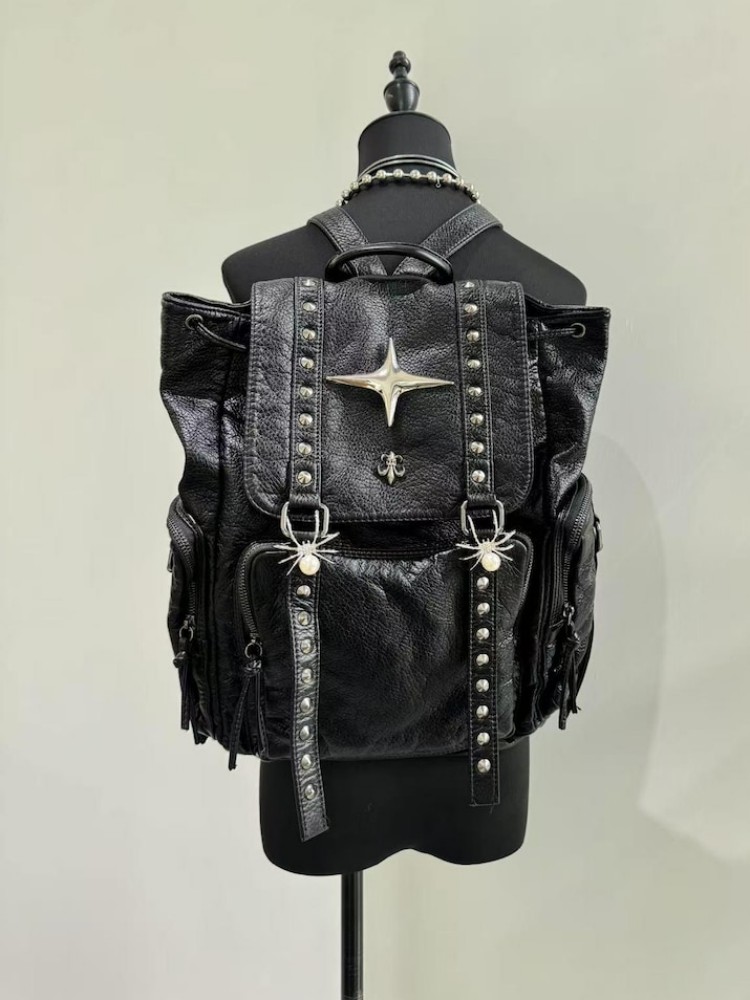 Leather Backpack Vintage - Borsa a tracolla in pelle PU
