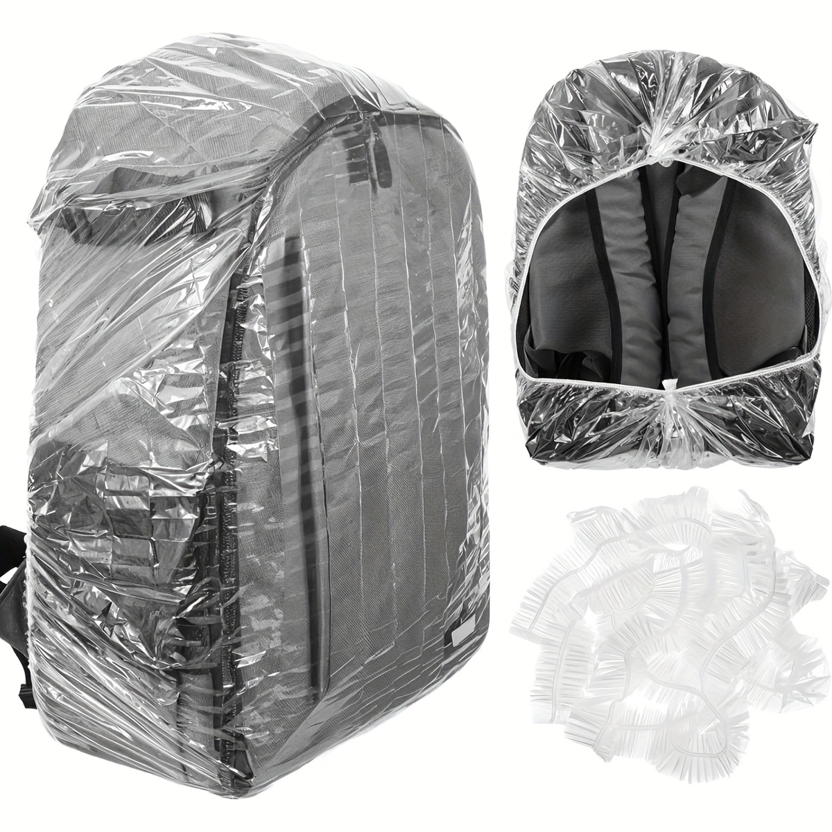 Rain Cover Backpack - Copertura antipioggia elastica monouso per zaino,