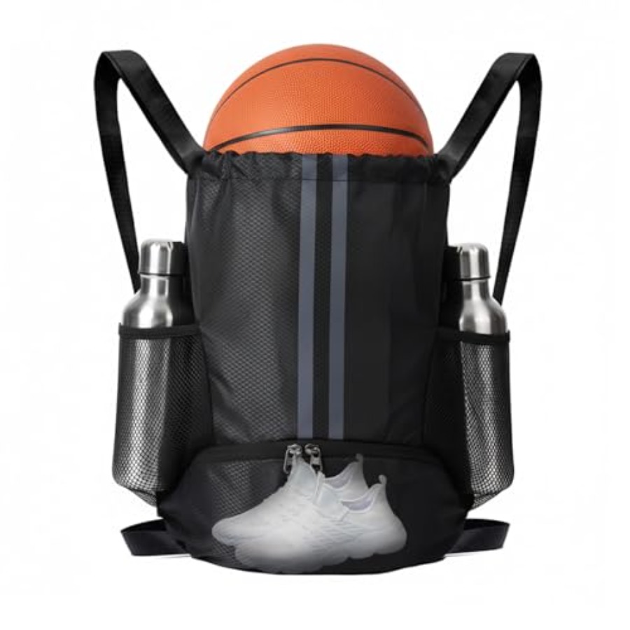 Drawstring Gym Bag - Zaino sportivo con coulisse e scomparto