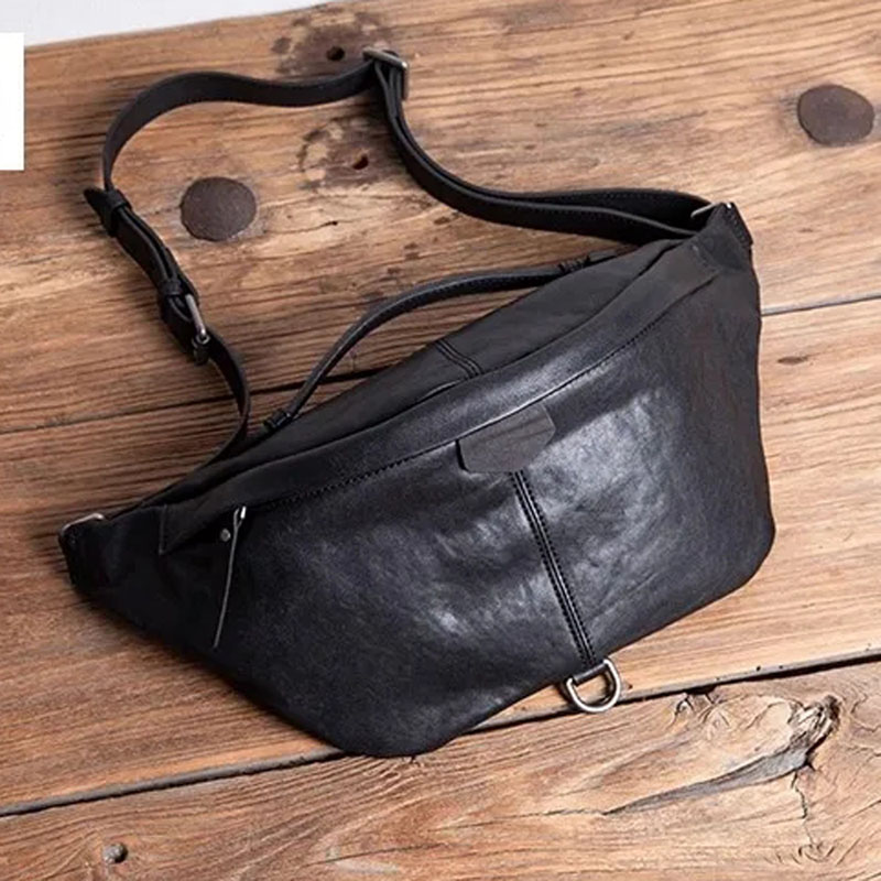 Leather Backpack Vintage - AETOO Borsa da petto in vera