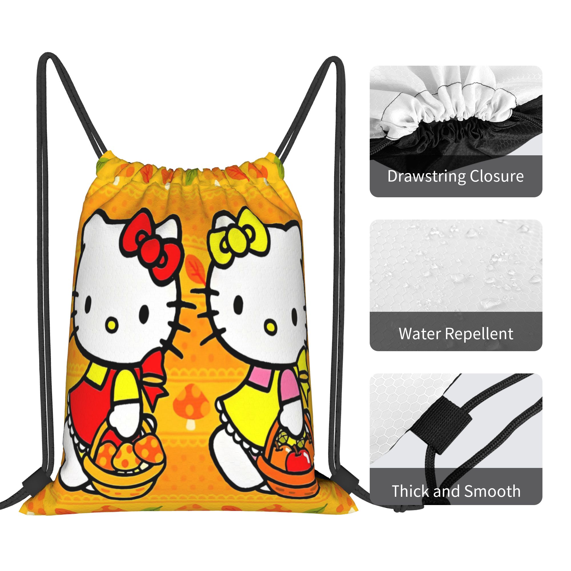 Zaino con coulisse giallo kawa - Drawstring Gym Bag recensione e prezzo