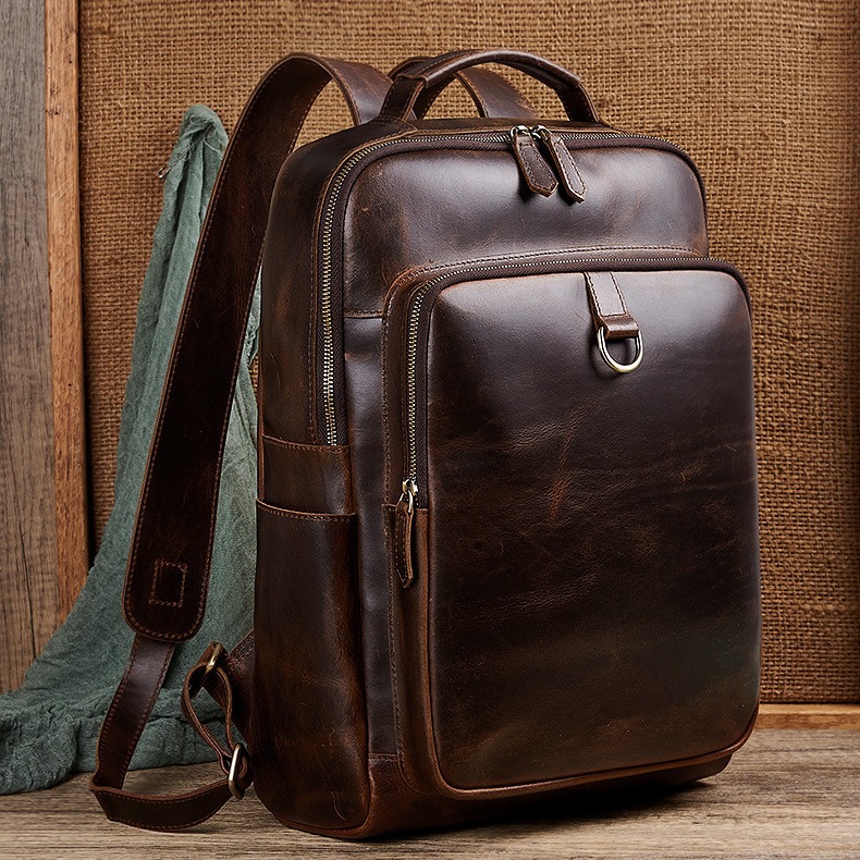 Zaino per Laptop in Pelle Cera - Leather Backpack Vintage recensione e prezzo
