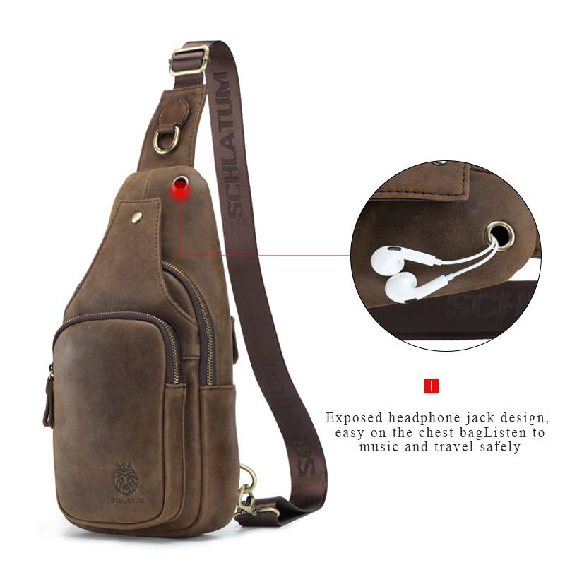 SCHLATUM Borsa da petto in ver - Leather Backpack Vintage recensione e prezzo