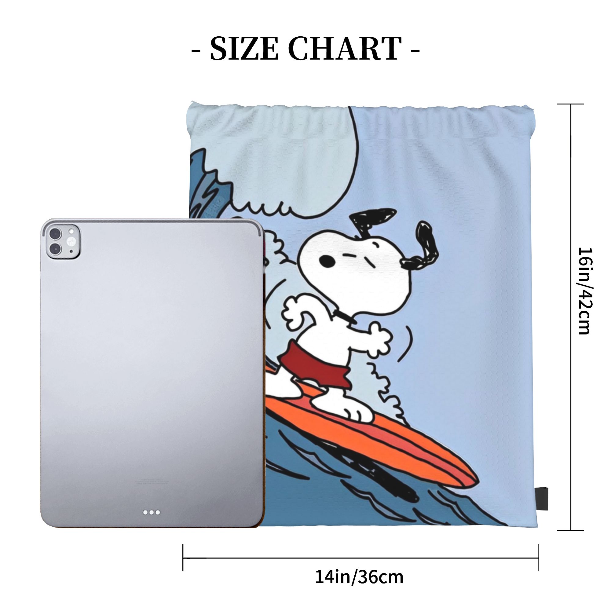Zaino S-Snoopys On The Beach c - Drawstring Gym Bag recensione e prezzo
