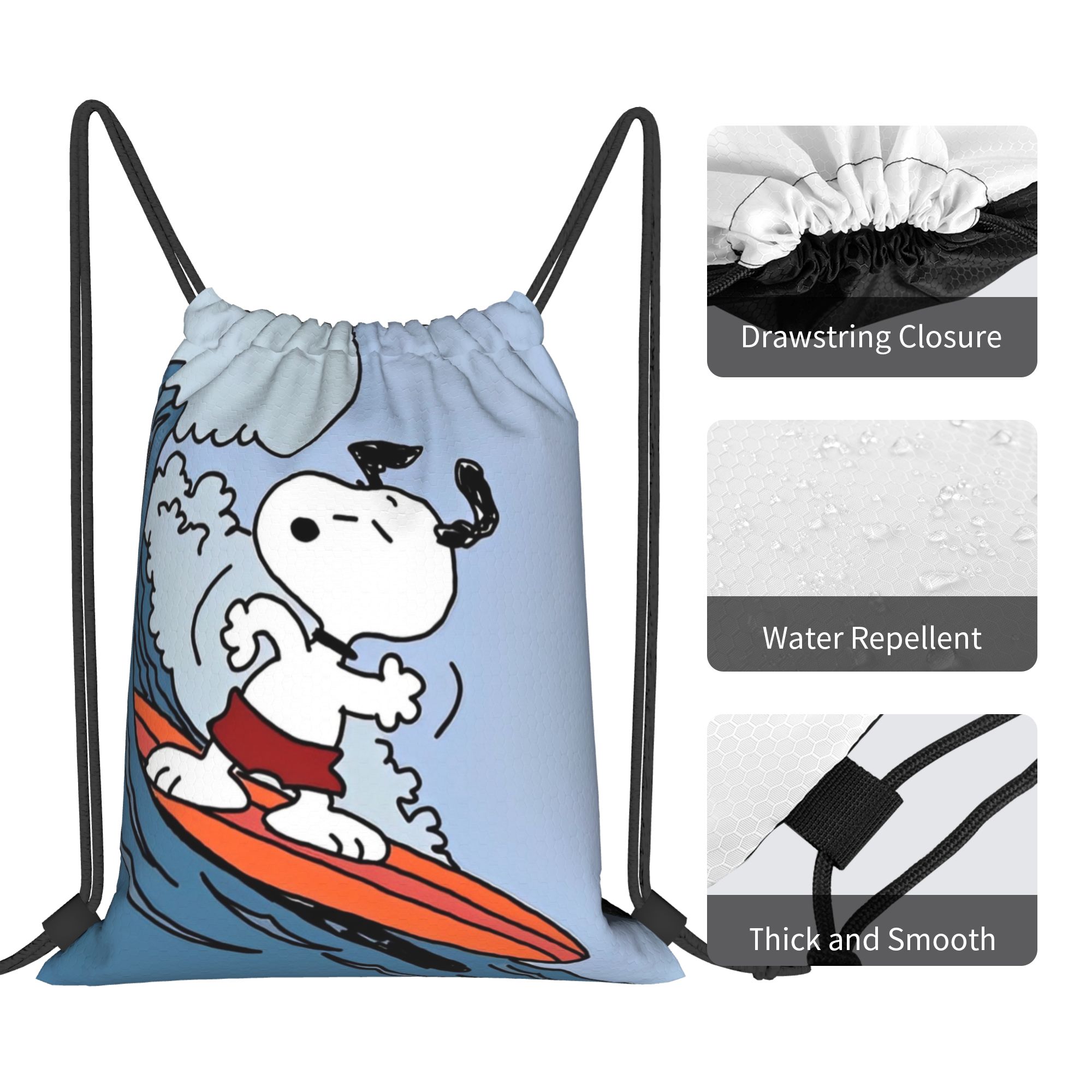 Zaino S-Snoopys On The Beach c - Drawstring Gym Bag recensione e prezzo