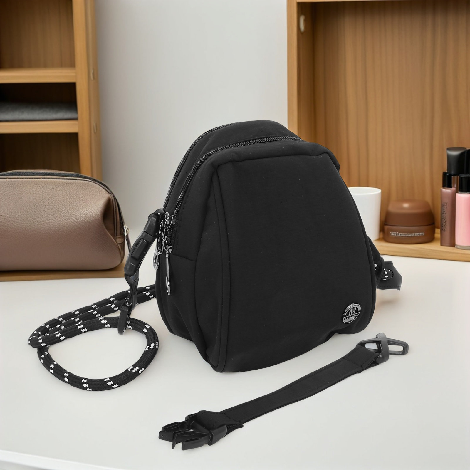 Borsa a Tracolla Leggera Nera, - Mini Backpack Purse recensione e prezzo