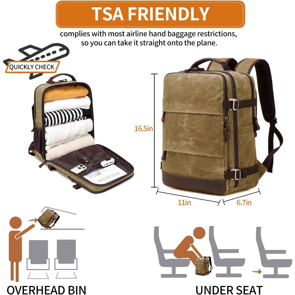 Zaino da Viaggio per Uomo - Ba - Canvas Backpack Casual recensione e prezzo