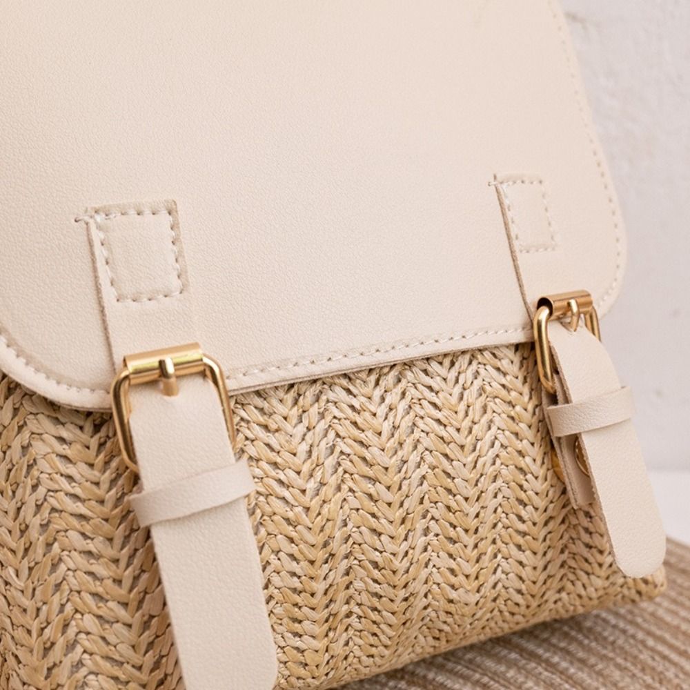 Zaino in Pelle PU e Paglia dal - Leather Backpack Vintage recensione e prezzo