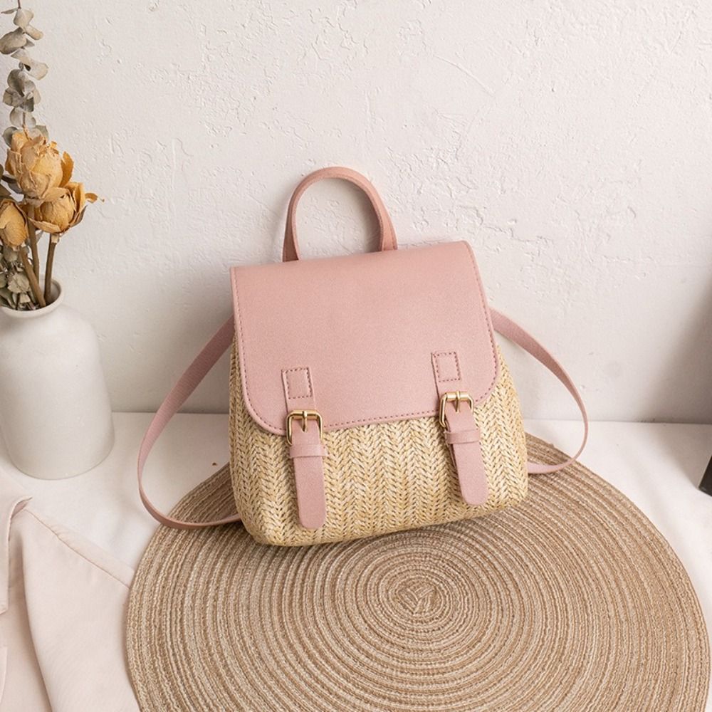 Zaino in Pelle PU e Paglia dal - Leather Backpack Vintage recensione e prezzo