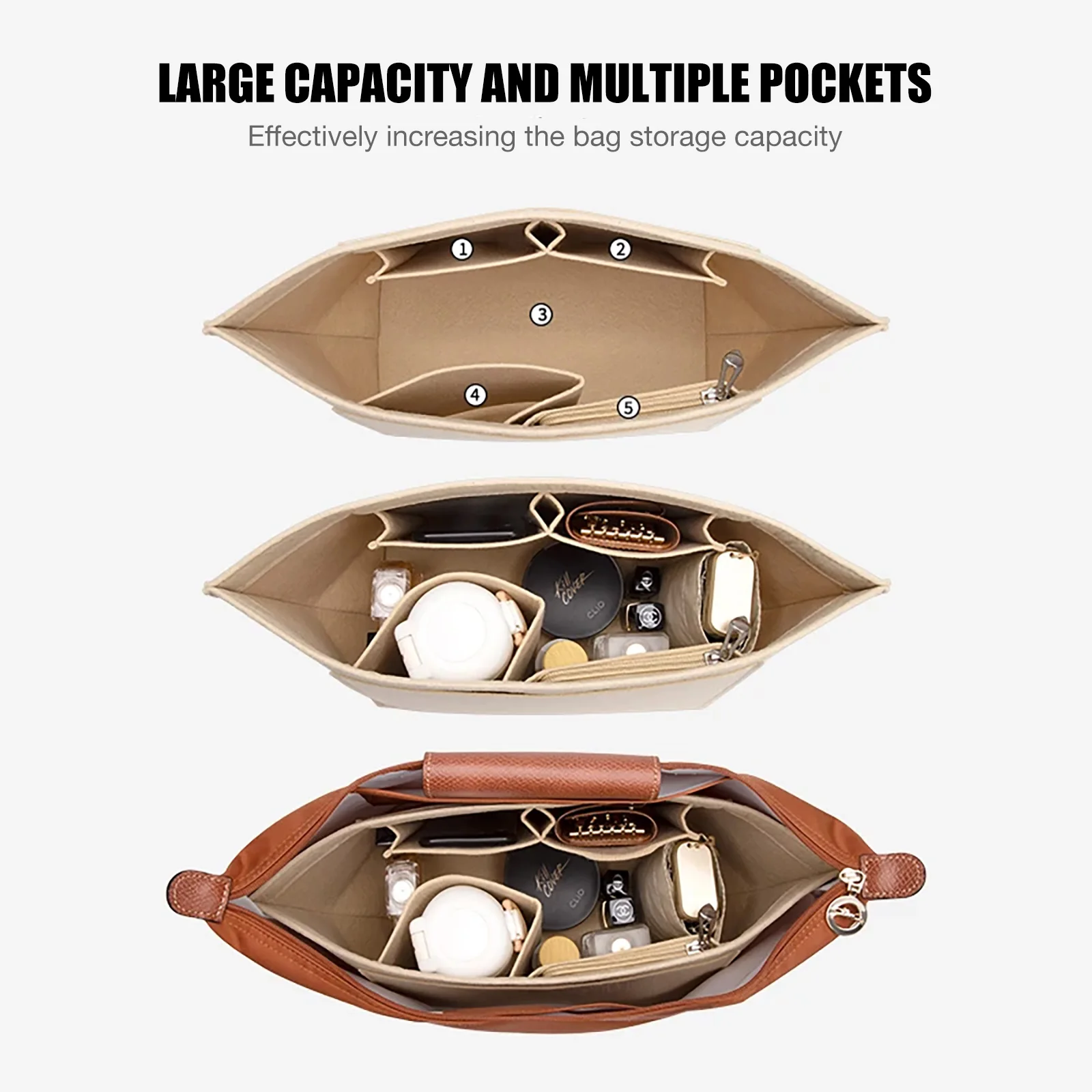 Borsa con inserto in feltro ad - Backpack Insert Organizer recensione e prezzo